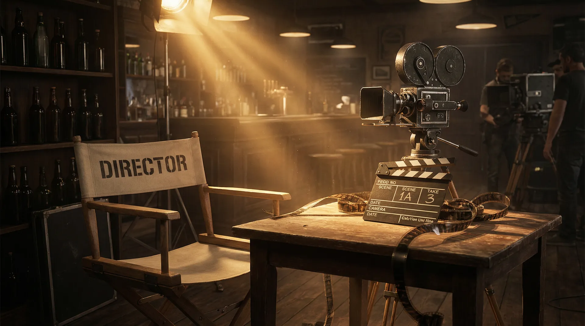 电影拍摄幕后场景 - 导演椅与场记板 爱情岛论坛 幕后故事